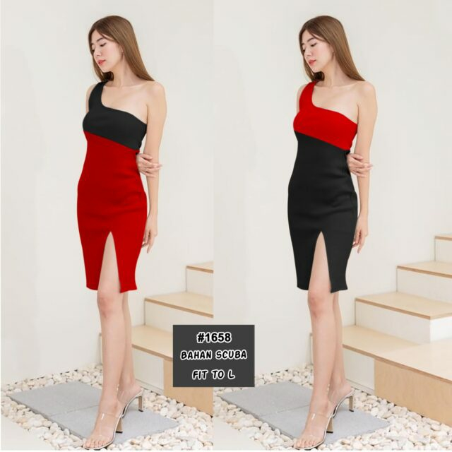 DRESS KONDANGAN REMAJA KOREA SP4 1658 COMIE | DRES PESTA WANITA CANTIK BAHAN SCUBA TEBAL | DRESS SEX