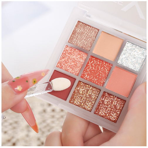 LAMEILA EYESHADOW PALLETE 9 WARNA PIGMEN GLITTER