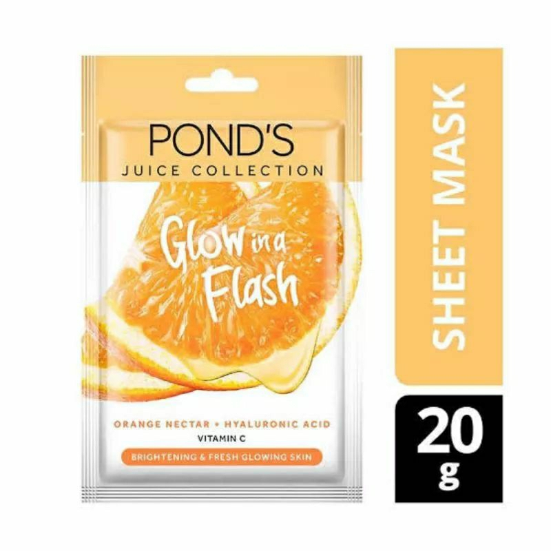 Ponds Masker Wajah Glow ina Flash Jeruk 20g