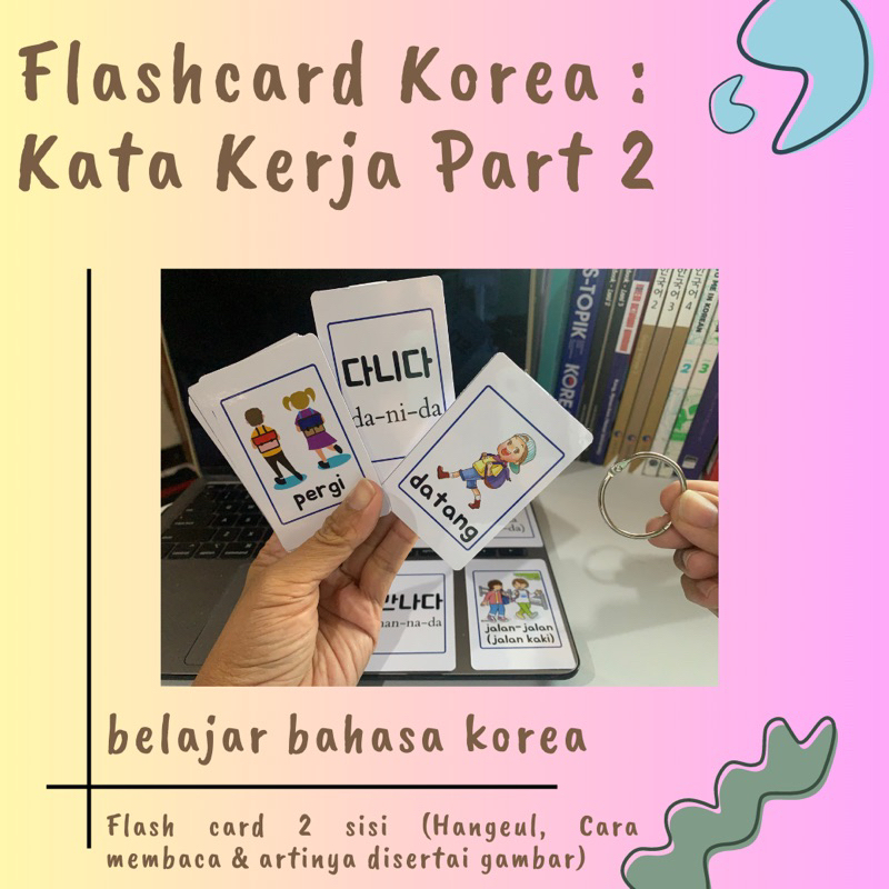 Flash Card Kata Kerja Bahasa Korea Part 2