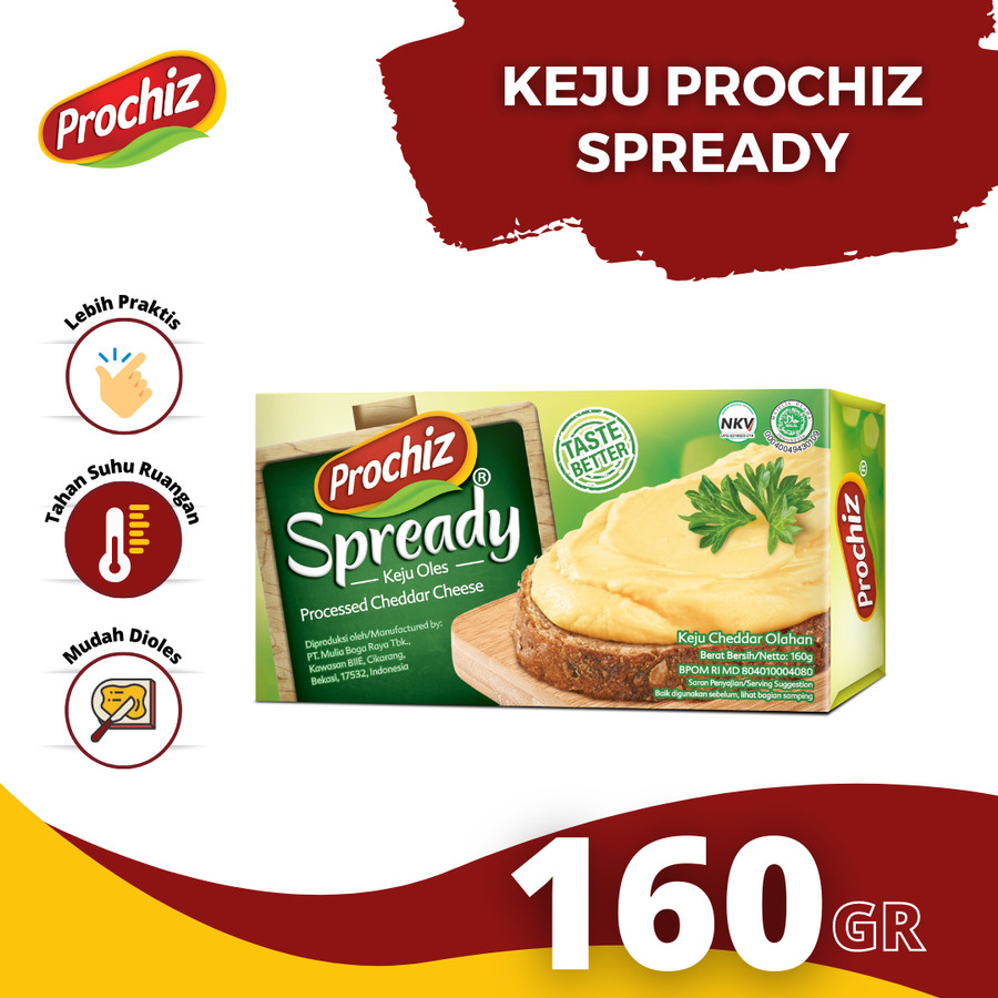 

Keju PROCHIZ Spready 160 Gram ED OKTo 2024