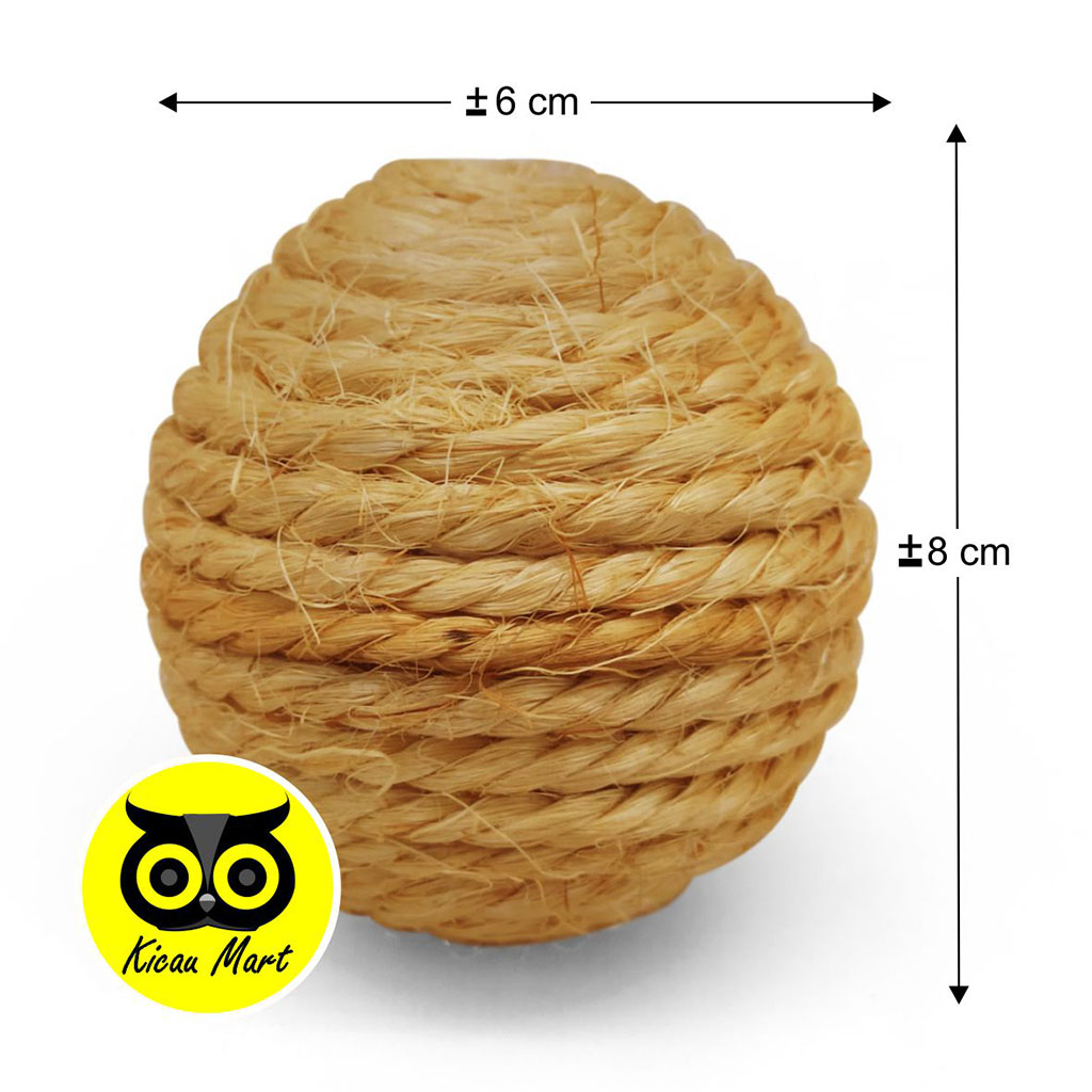 Mainan Kucing Kitten Anabul Bola Cakar Cakaran Goni Rajut Rajutan Grinding Cat Toys Mainan Garukan Hewan