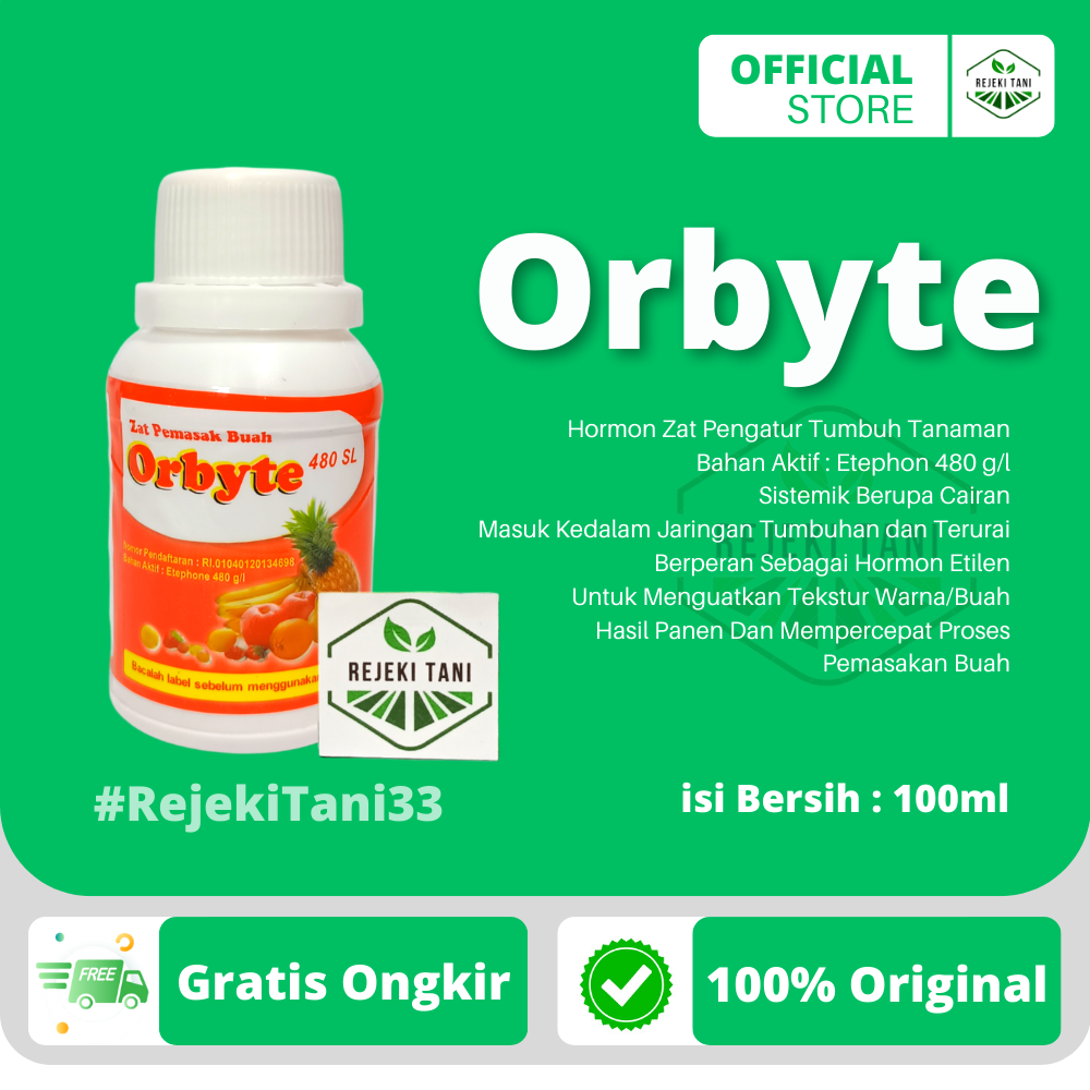 ZPT ORBYTE 480 SL 100ml Orbit Orbite Zat Pemasak Buah Berbentuk Cairan Bening Kecoklatan isi 100 ML