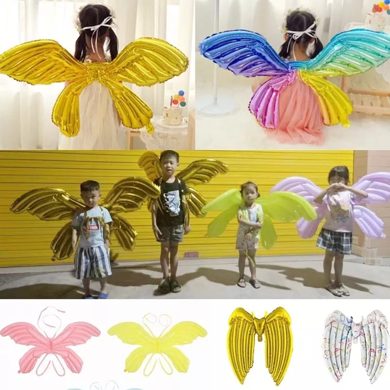 LARISTERUS79 BALON SAYAP balon kupu kupu sayap butterfly anak dewasa balon sayap balon foil sayap malaikat mainan peri anak B026