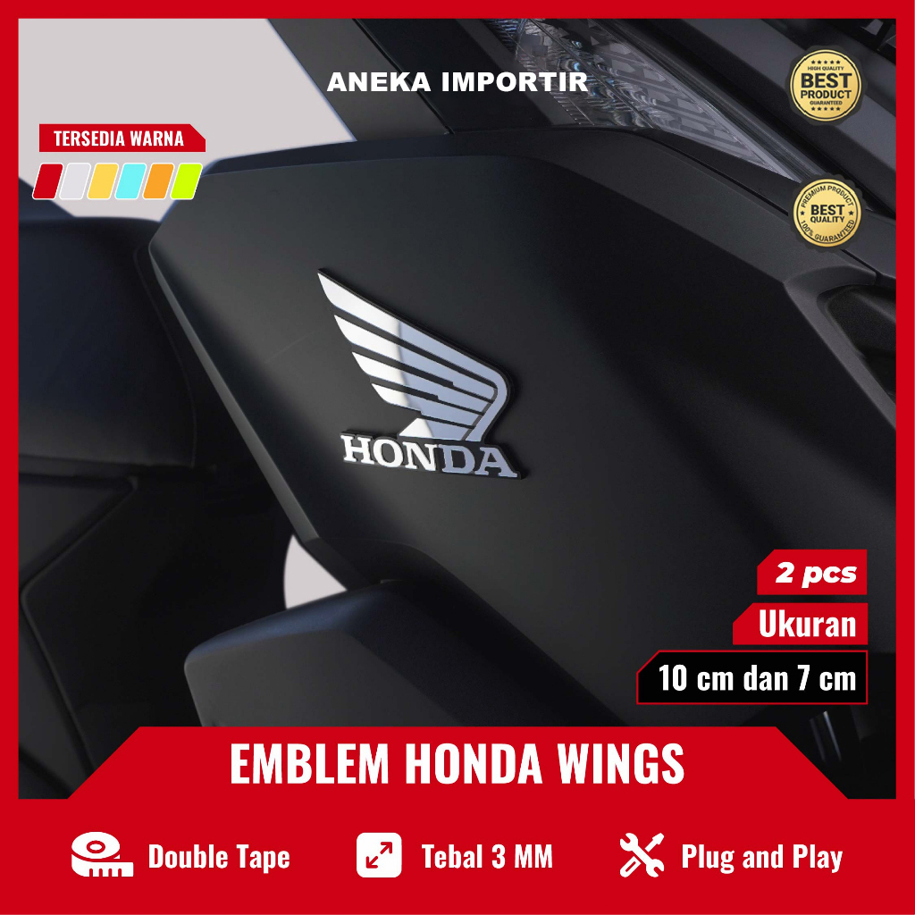Emblem Logo Vario dan Honda / Stiker Logo Vario / Logo Tempel Original Honda / Logo Honda Vario
