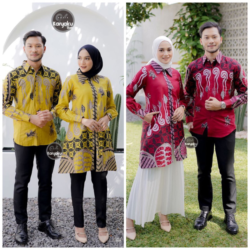 Atasan Tunik Batik Couple Kemeja Batik Terbaru Motif Keris Baru Busui Freandly