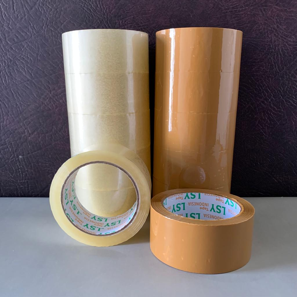 

LAKBAN COKLAT BENING 100 YARD 45 mm 50 mic LSY TAPE INDONESIA