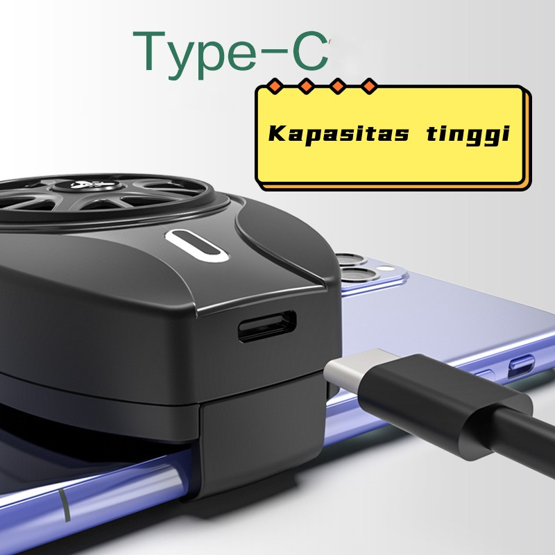 (COD) F13 Baru diam makan ayam radiator ponsel hidup kipas pendingin portabel  radiator kipas ponsel