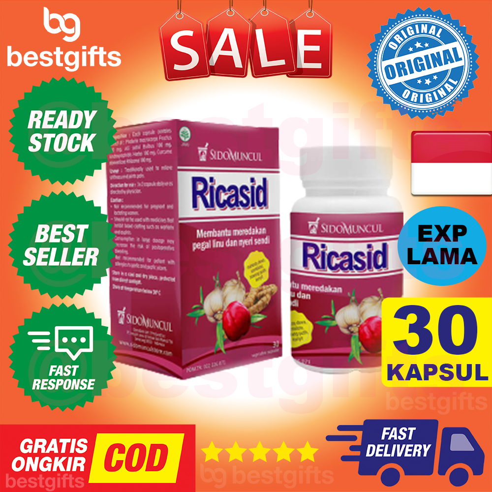 SIDOMUNCUL SIDO MUNCUL RICASID OBAT ASAM URAT 30 KAPSUL