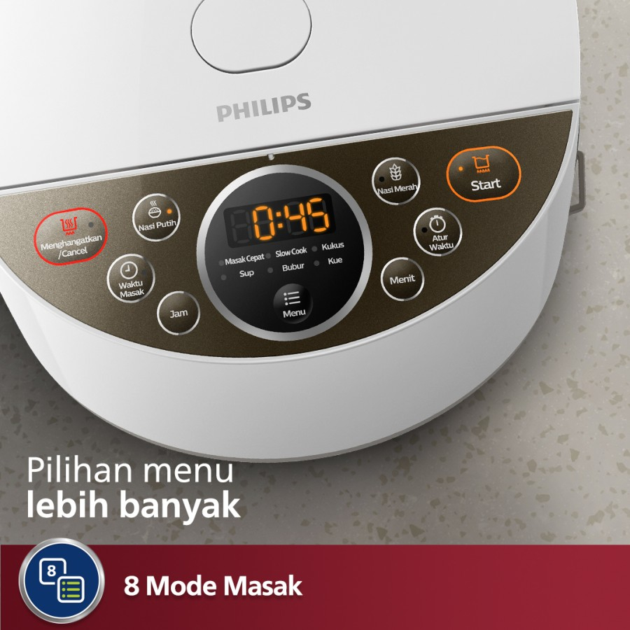 Philips HD4515/33 / HD4515 Digital Rice Cooker 1.8L - Fuzzy Logic Bakuhanseki