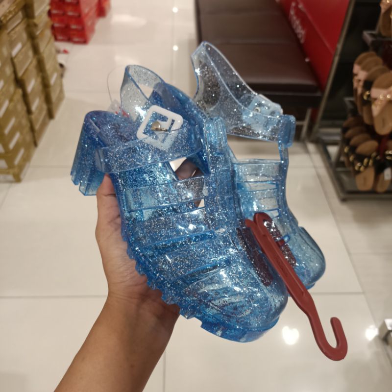 fladeo sepatu sandal wedges transparan