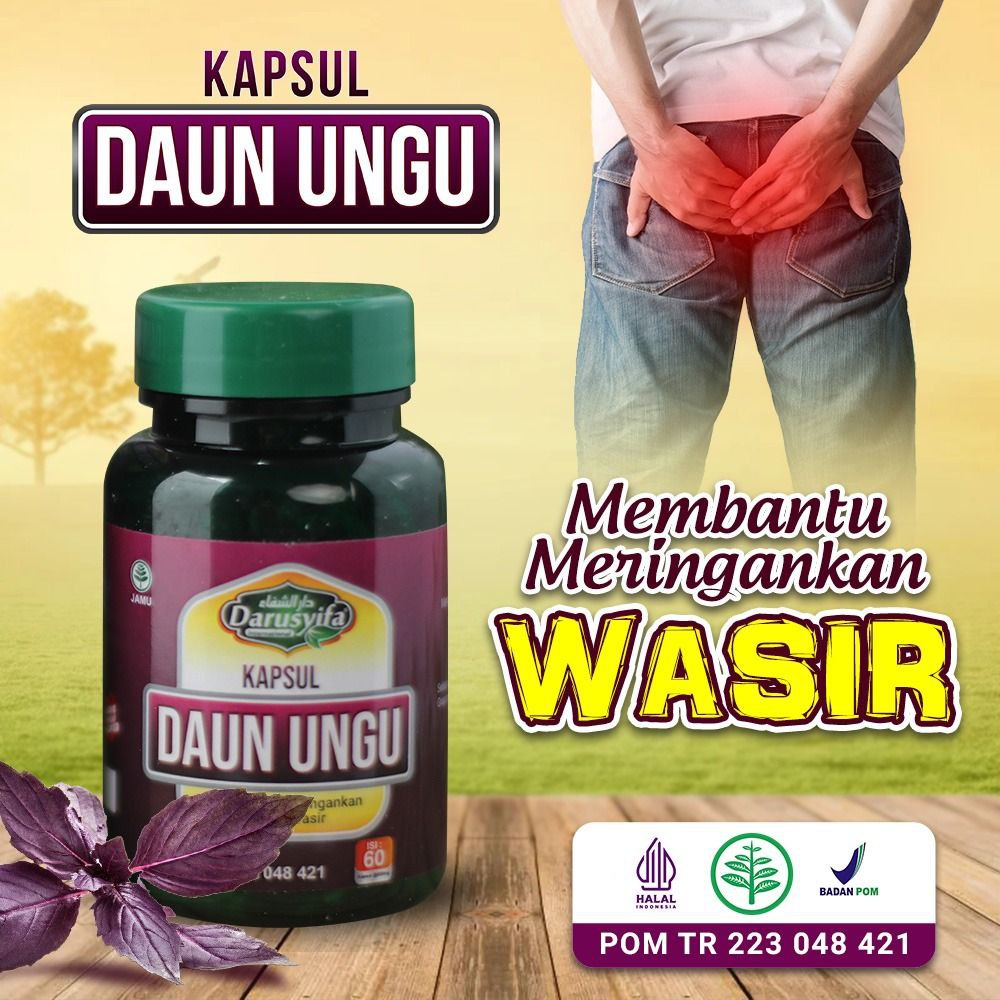 

KAPSUL DAUN UNGU ASLI Darusyifa Redakan Ambeien & Wasir