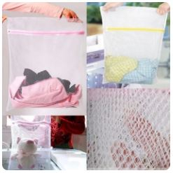 Anti Kusut 30x40 50x40 50x60Cm Laundry Bag Net Mesin Cuci / Tas Londry Kantong Jaring Transparan Resleting Cucian Baju Kotor Kaos Kaki Pakaian Dalam Bra CD Underware / Washing Bag Tas Travel Pakaian [MF]