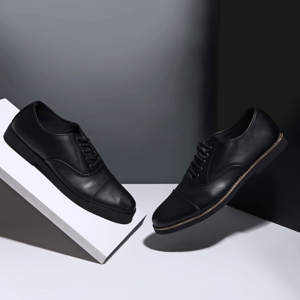 Sepatu Formal Pantofel Oxford Pria Hitam Casual Kerja Original