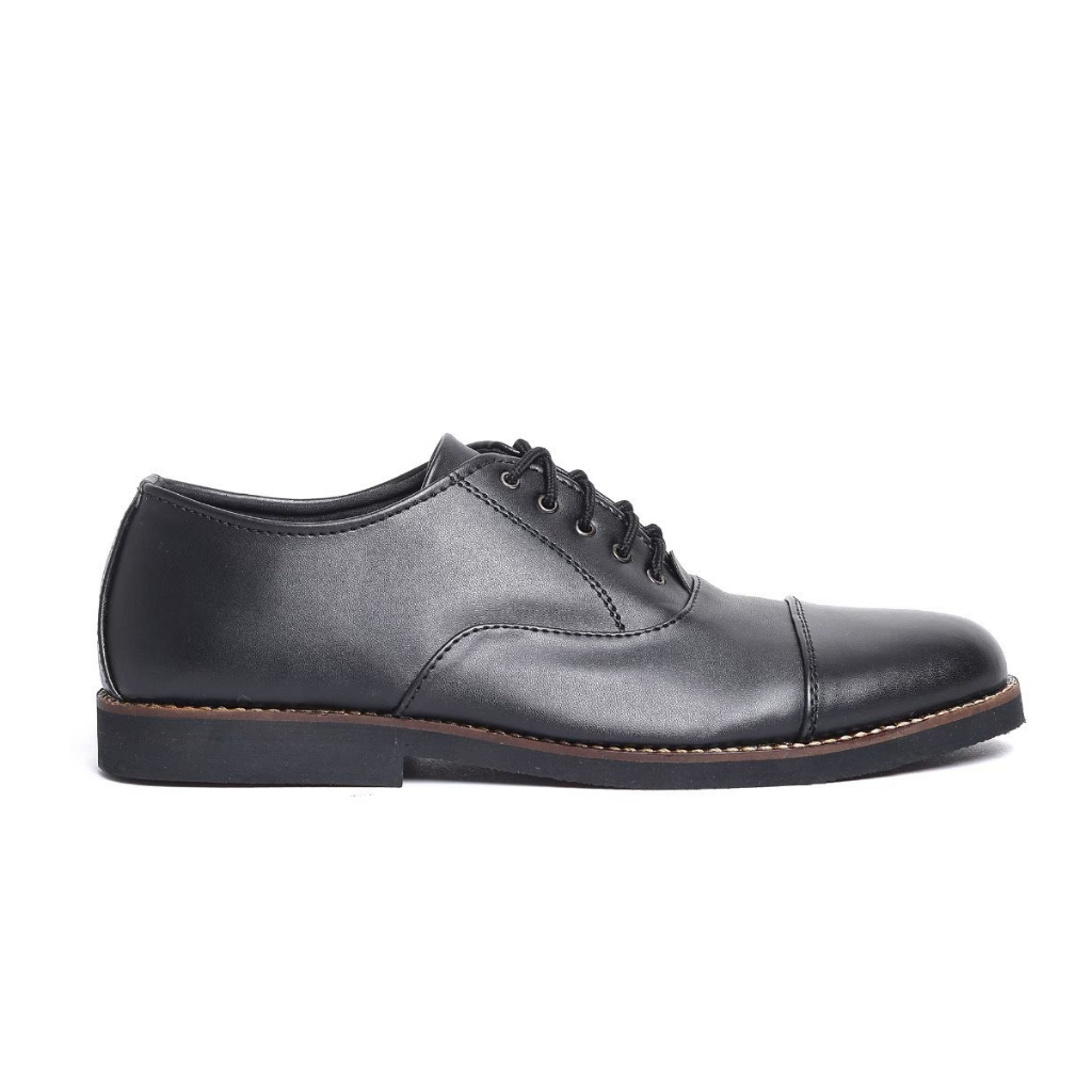 Sepatu Pantofel Formal Pria Casual Hitam Tali Original