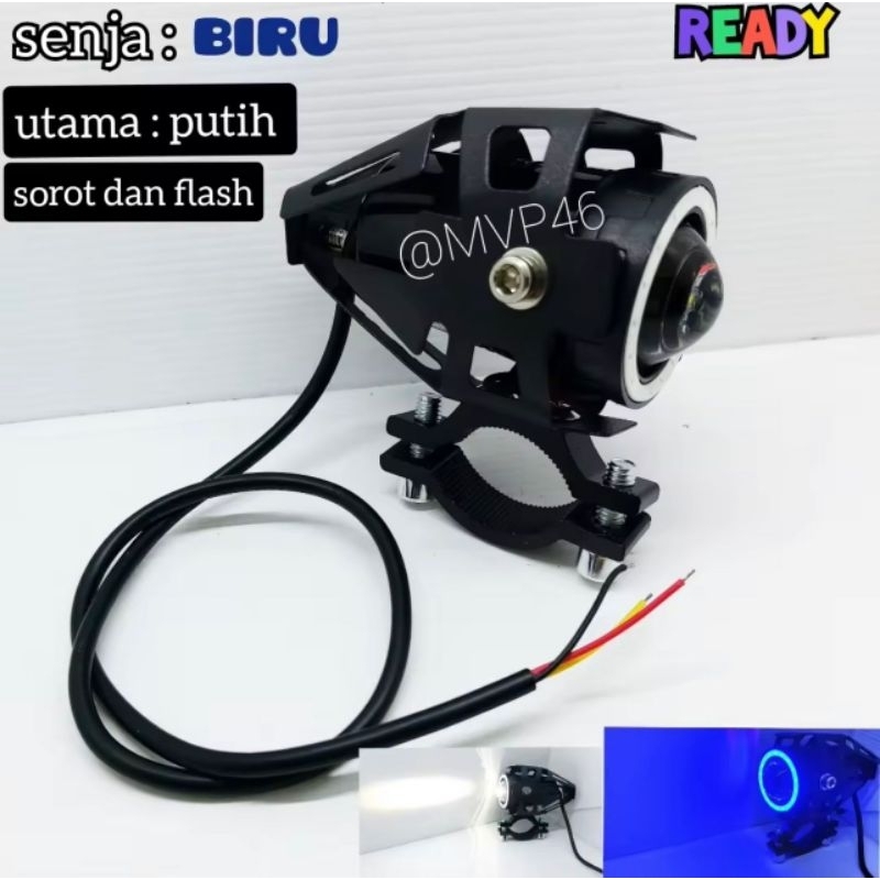 Lampu tembak sorot LED Cree U7 mini AE DE biru merah  waterproof