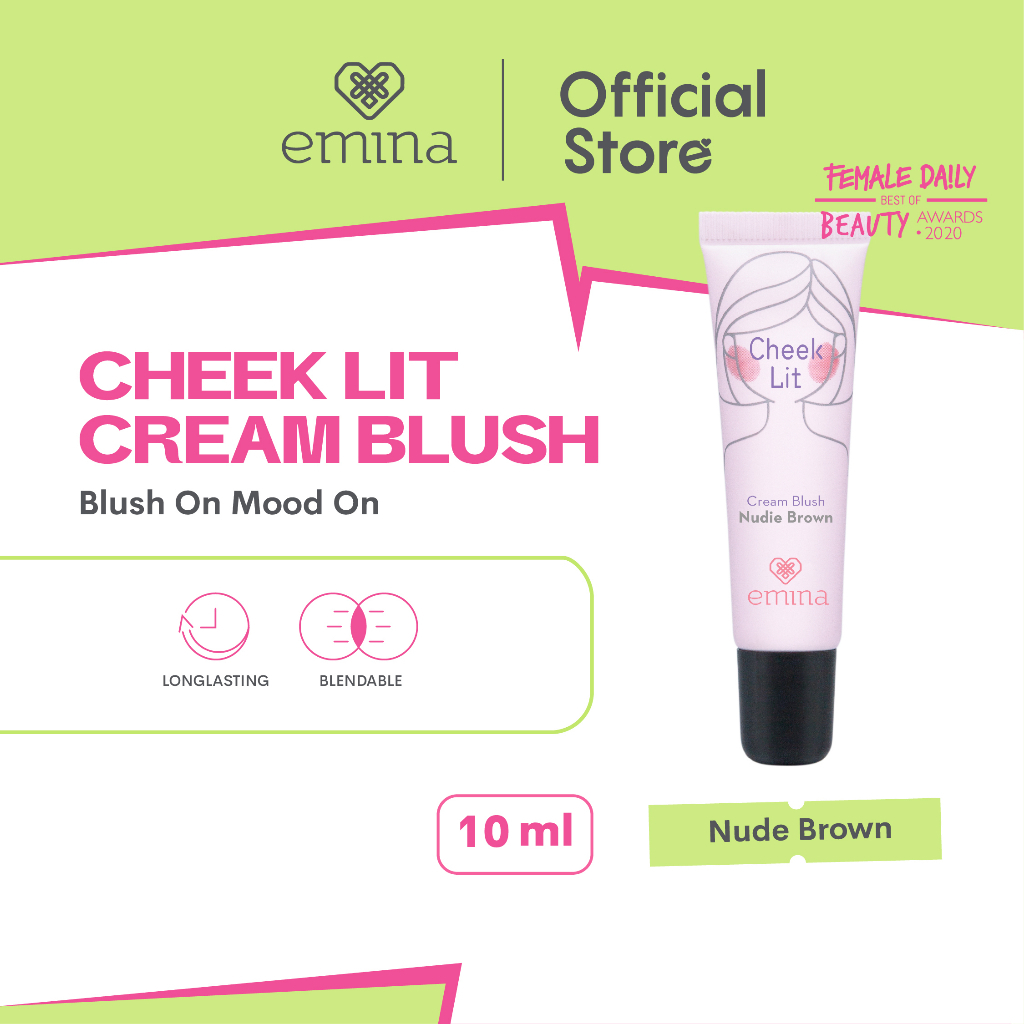 ✨ AKU MURAH ✨ Emina Cheek Lit Cream Blush 10 mL - Blush On Cream Tahan Lama