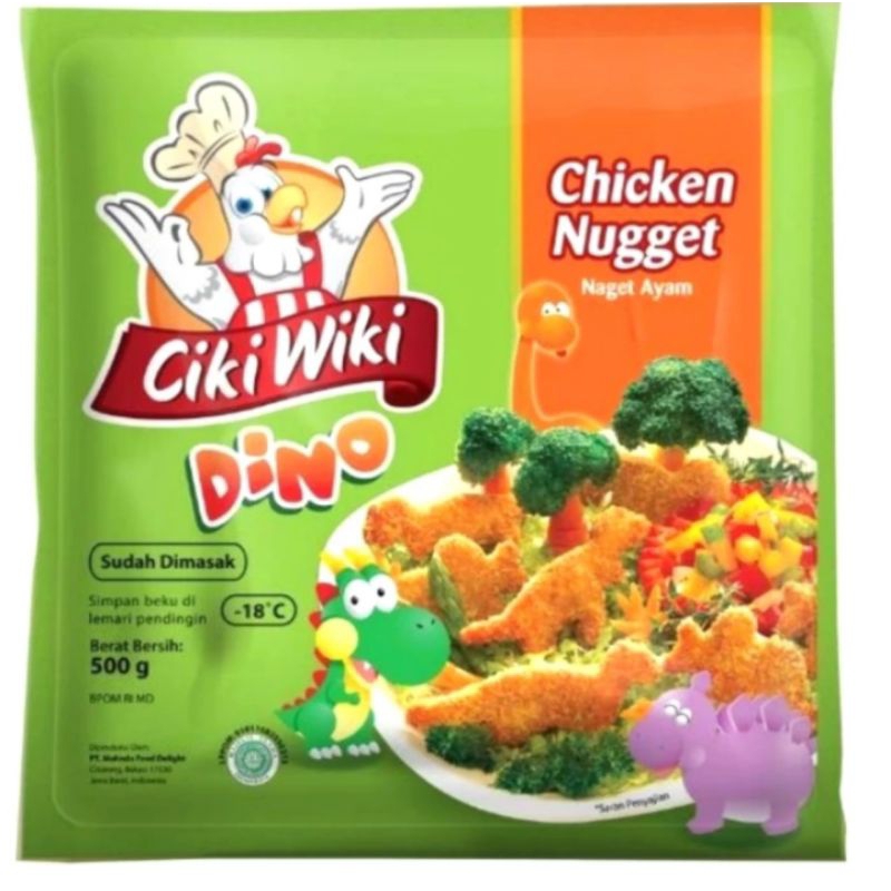 

Ciki Wiki Nugget Dino 500gr Naget Ayam Dino Cikiwiki