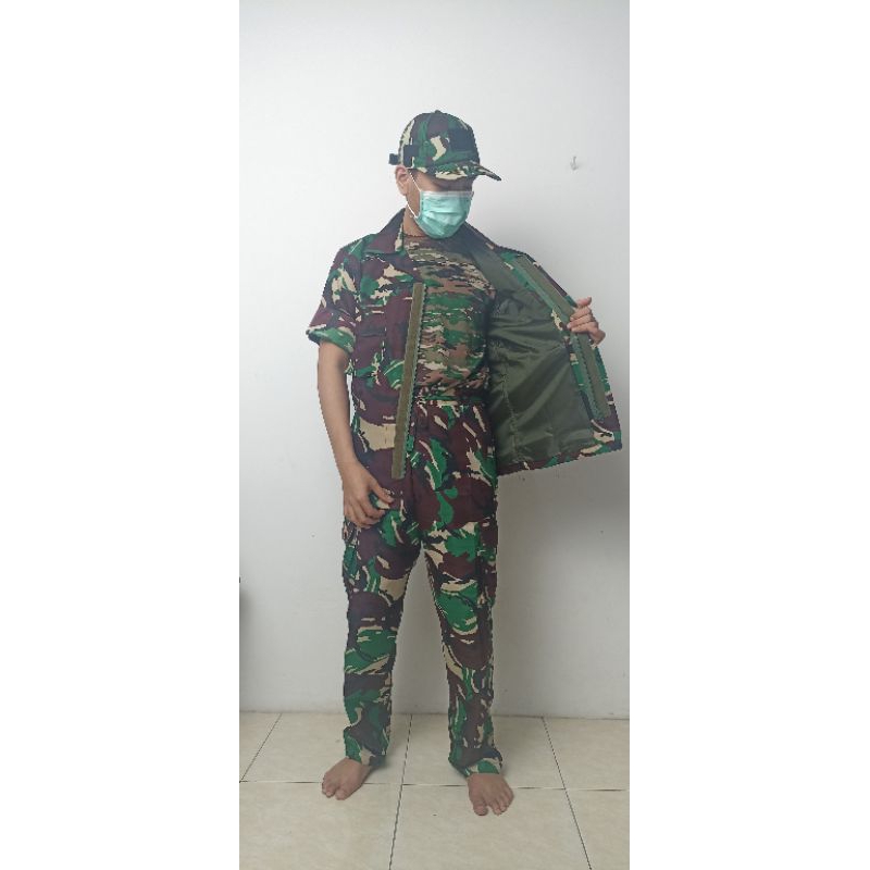 BAJU SERAGAM PDL TNI VELBED WOLL WR ANTI AIR MERK CRK Pro