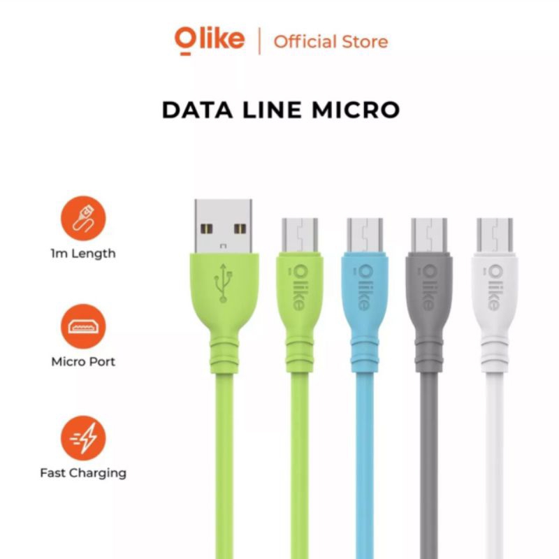 KABEL DATA MICRO USB FAST CHARGING 2.1A 100CM OLIKE D301M