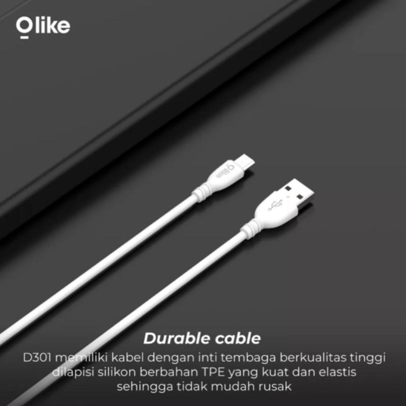 KABEL DATA MICRO USB FAST CHARGING 2.1A 100CM OLIKE D301M