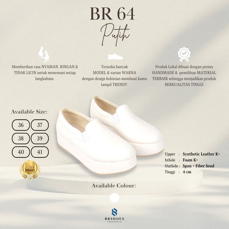 [SIAP KIRIM] Sepatu Wedges Wanita BRShoes64 Casual Berkualitas Premium Best Seller