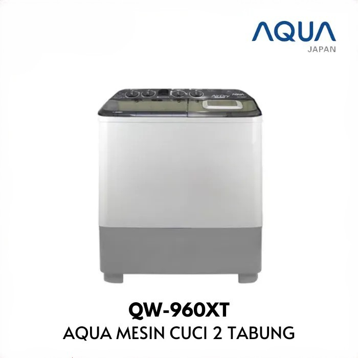 Mesin Cuci Aqua 9KG 2 Tabung Hijab Series QW-960XT