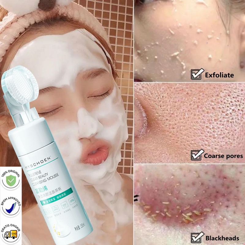 Sabun Wajah Sabun wajah pemutih Foaming facial cleanser Oil control cleanser Cleansing facial foam brush pump 120ML Kontrol minyak dan pelembab Antioksidan Anti UV Cocok untuk kulit sensitif ASLI