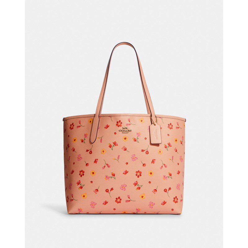 Coach City Tote With Mystical Floral Print (C 8743)