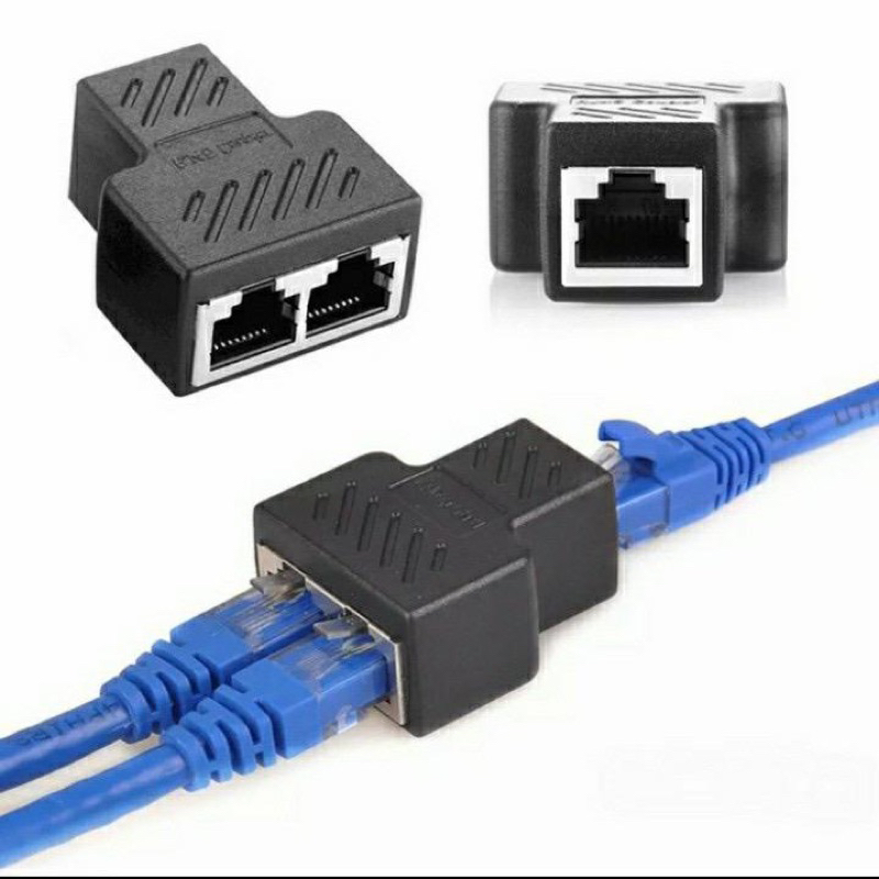 Barel RJ45 HITAM Coupler Female To Female (Barel RJ 45)