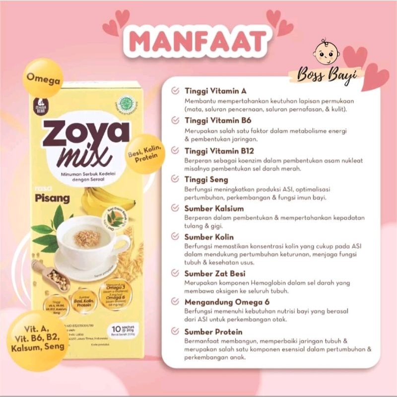 MAMA BEAR ZOYA MIX Minuman Serbuk Kedelai dan Sereal Pelancar Asi