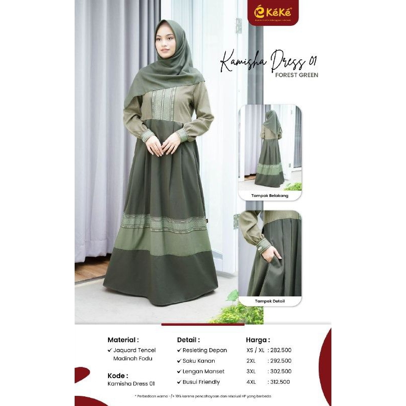 GAMIS KAMISHA 01 BY KEKE / GAMIS KEKE / GAMIS DEWASA / GAMIS BUSUI / GAMIS REMAJA / GAMIS KATUN / GA