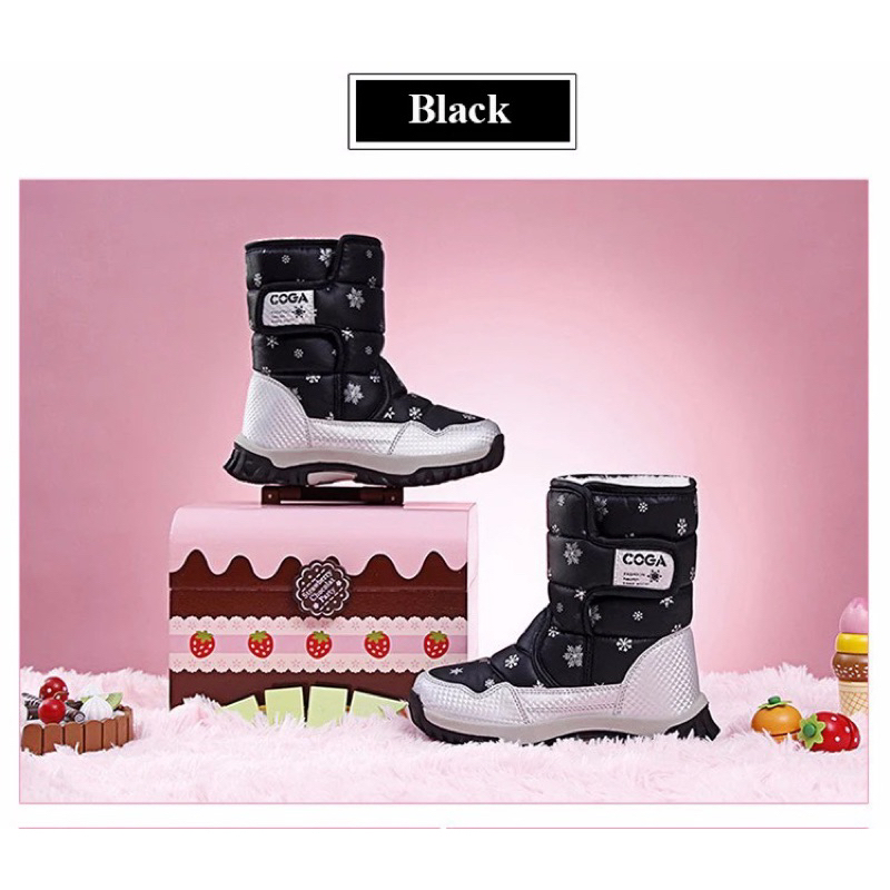 IMPORT MOLLAD Boots Kids Snow Sepatu Boots Anak Thermal Salju Winter Musim Dingin Waterproff anti air Korean Style