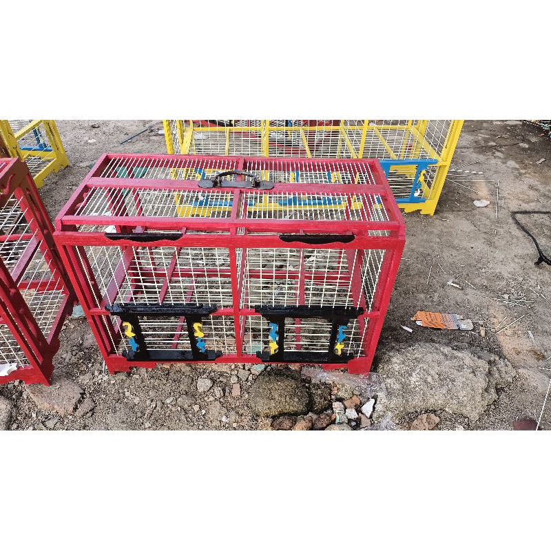 dondang merpati 4pintu fiber bahan kayu jati full kokoh kuat cocok buat merpati kesayangan anda