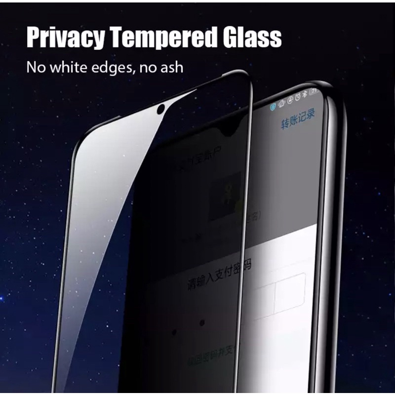 ANTI SPY FULL COVER - TEMPERED GLASS INFINIX HOT 8/HOT 9/HOT 11/HOT 12I/HOT 9 PLAY/HOT 10 PLAY/HOT 11 PLAY/HOT 12 PLAY/HOT 12 PLAY NFC/HOT 10S/HOT 11S NFC/HOT 12/HOT 20I/HOT 20S