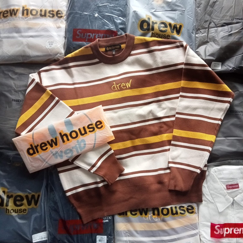 CREWNECK RAJUT COKELAT DREW