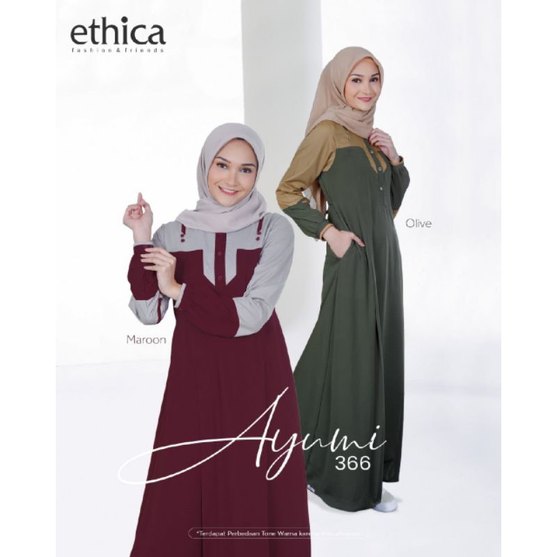 AYUMI 366 ethica/ gamis ethica Ayumi 366 /gamis ethica Ayumi 366 maroon Ayumi 366 olive