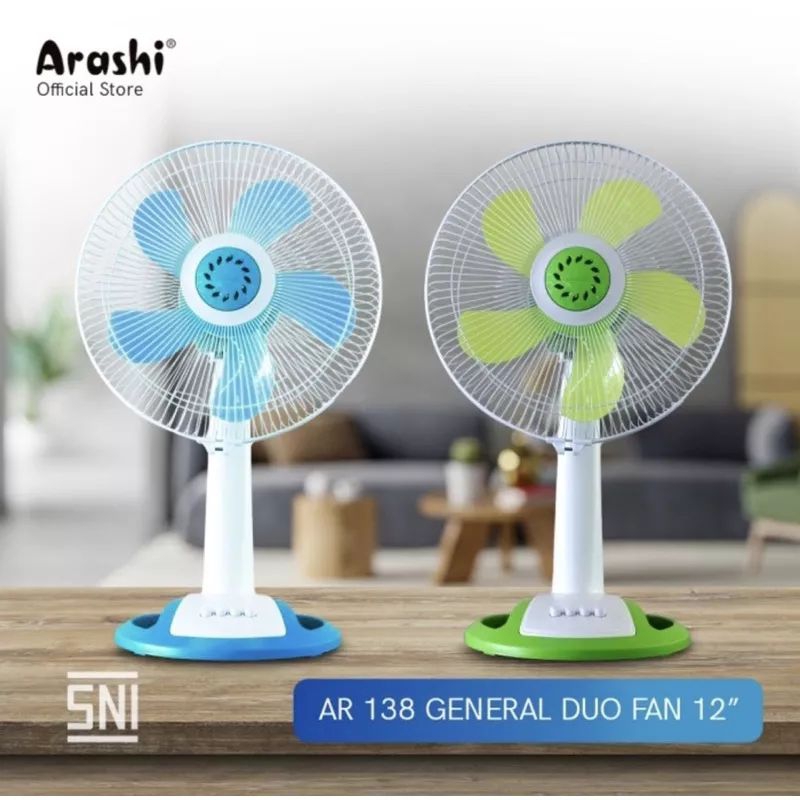 Kipas Angin Arashi General Duo Fan 12 Inch AR 138 2in1