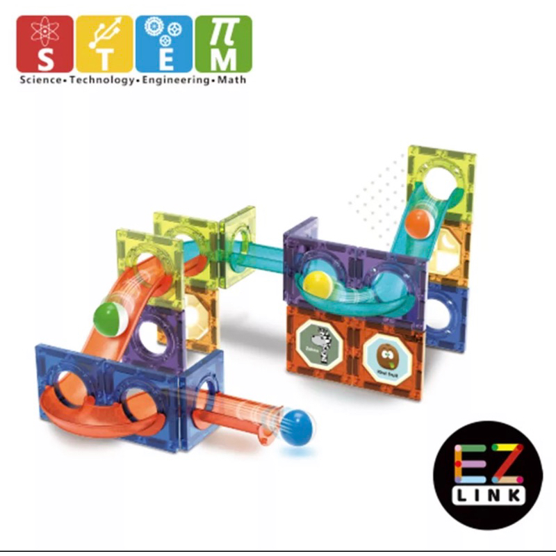 OKIEDOG EZLINK 3D MAGNETIC MARBLE RUN - MAINAN EDUKASI ANAK