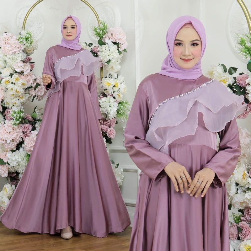 MAXY ZAHERRA MOTE, MAXMARA ORGANZA, GAMIS HIJAM MUSLIM, MAXY DRESS