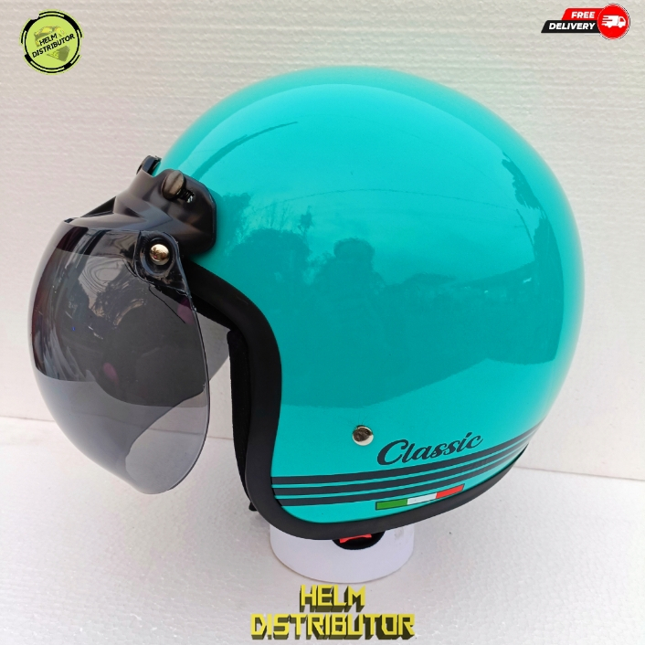 HELM BOGO CLASSIC RETRO MURAH DEWASA KACA CEMBUNG UNTUK PRIA DAN WANITA  (COD)