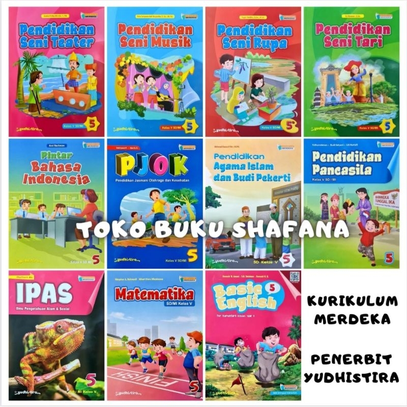 Buku Paket Yudhistira Kelas 5 SD/MI Kurikulum Merdeka ( KURMER ) Original