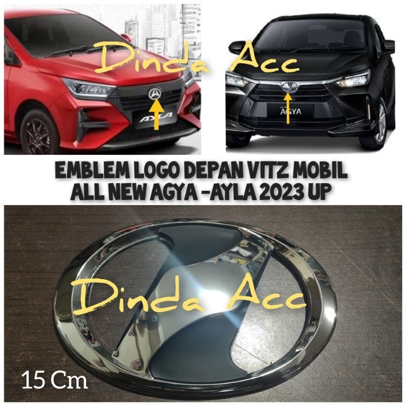 Emblem Logo Grill Depan Vitz All New Agya Ayla 2023 up