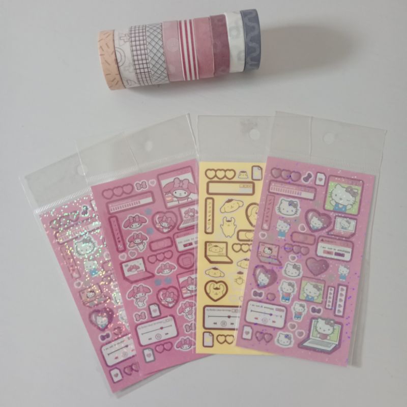

lvlv sticker sanrio hologram glossy hello kitty my melody pompompurin