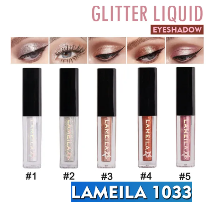 Lameila Lamailai Glitter Eyeshadow Liquid Eyeshadow Cair Waterproof LML1033