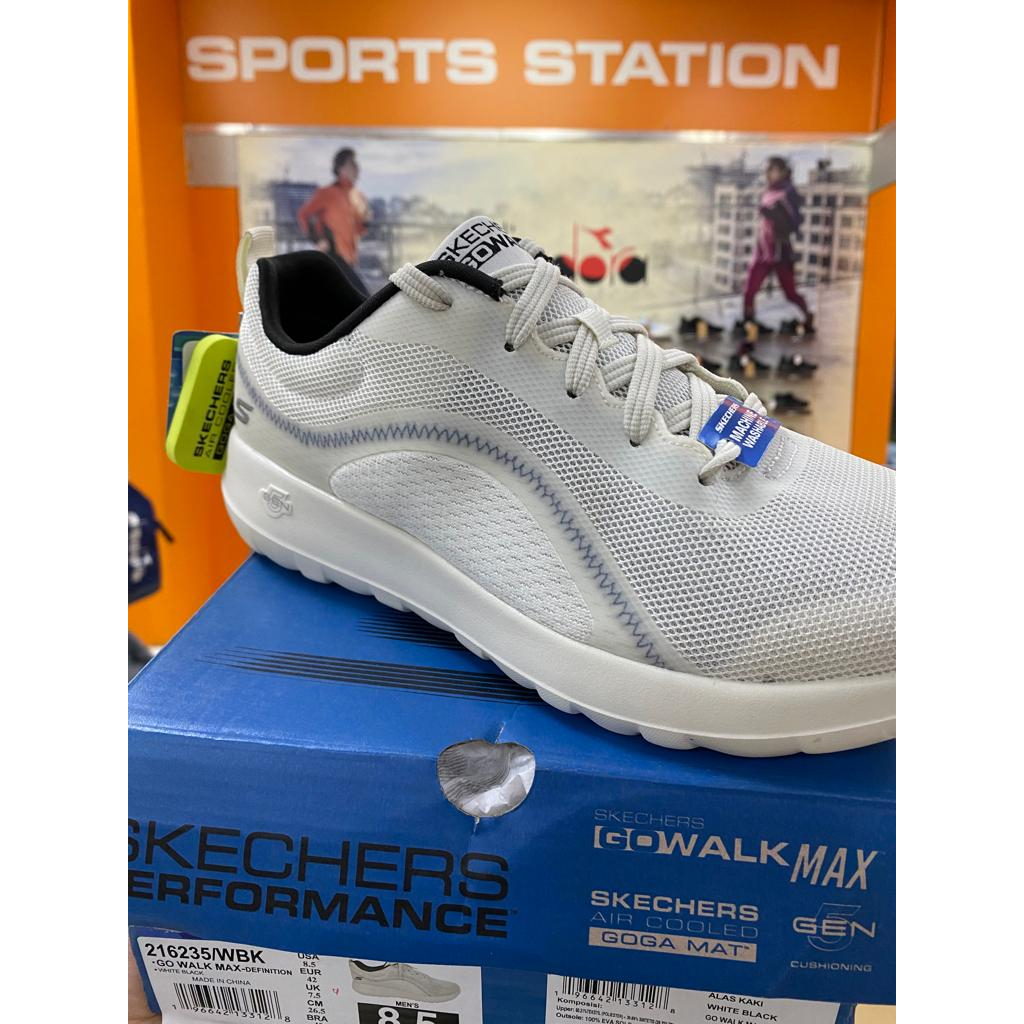 Skechers Go Walk Max Definition White Black 216235/WBK Men's Shoes Original