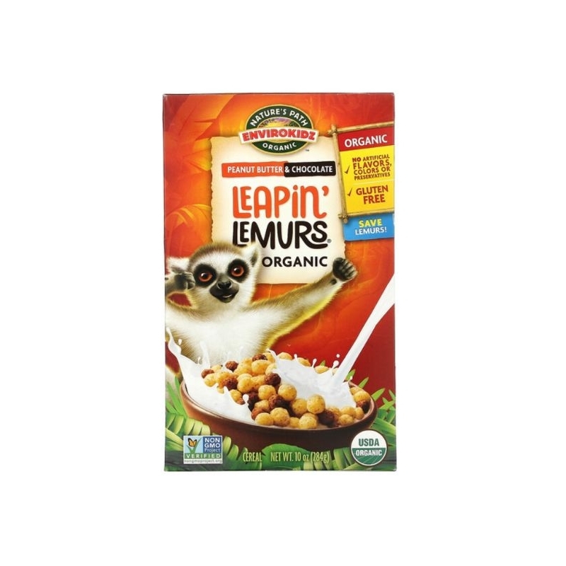 

Nature's Path Envirokidz Organic Leapin' Lemurs Cereal Peanut Butter & Chocolate 10 oz 284 gr