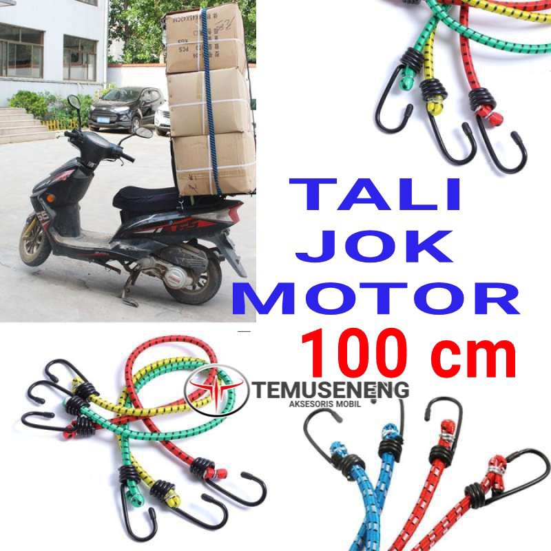 Tali Jok Motor Bagasi Panjang 100 Cm Melar Tali Paket Barang Kurir