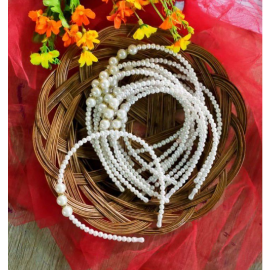 Bando hijab Mutiara Kombinasi Hair Accesories Cantik Korea Accesories Bando Pearl/ bando hairstyle