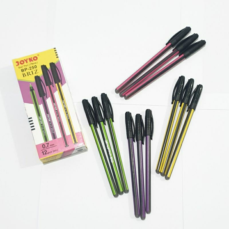 Ballpen Joyko BP-250 BRIZ / Pena Tinta Hitam 1 pack isi 12 pcs / Pulpen Joyko Pena Murah / Ball Pen Hitam